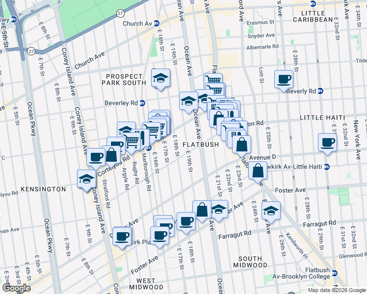 map of restaurants, bars, coffee shops, grocery stores, and more near in Brooklyn
