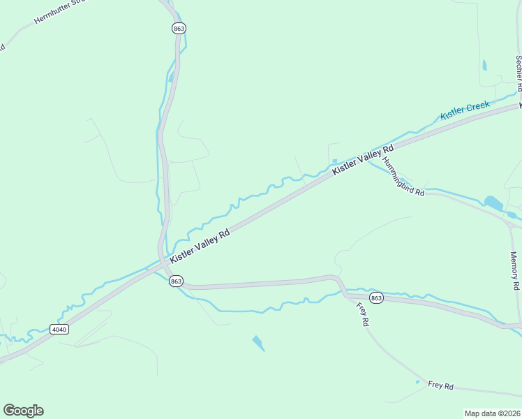 map of restaurants, bars, coffee shops, grocery stores, and more near 8849 Kistler Valley Road in Kempton