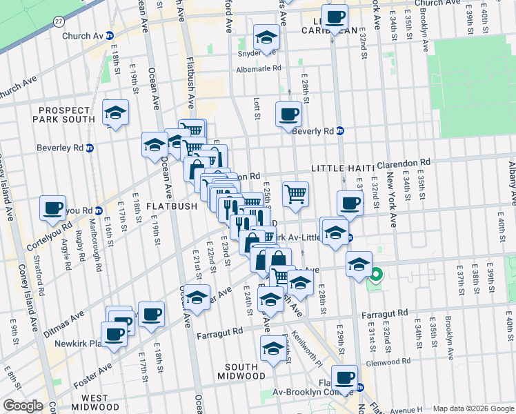 map of restaurants, bars, coffee shops, grocery stores, and more near in Brooklyn