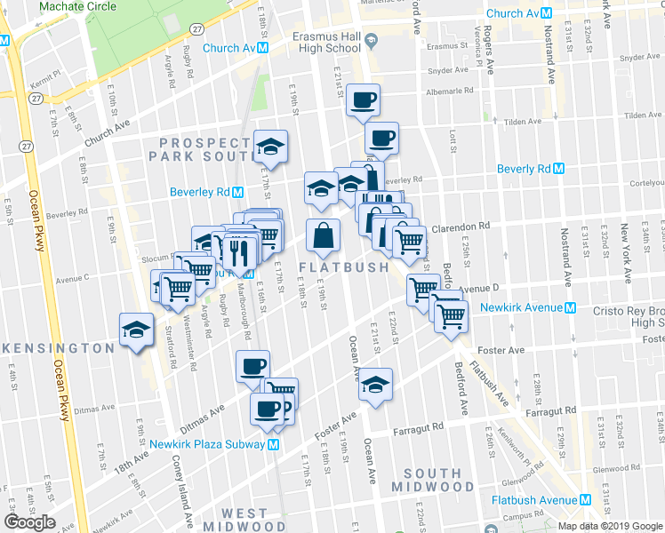 map of restaurants, bars, coffee shops, grocery stores, and more near in Brooklyn