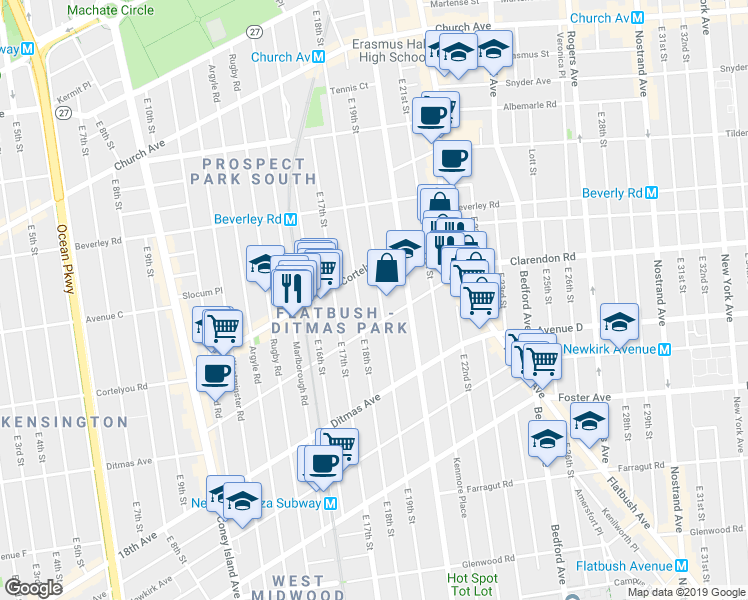 map of restaurants, bars, coffee shops, grocery stores, and more near in Brooklyn