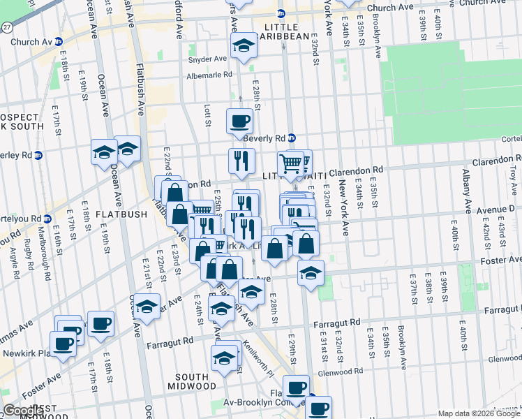 map of restaurants, bars, coffee shops, grocery stores, and more near in Brooklyn