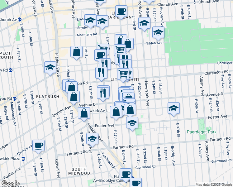 map of restaurants, bars, coffee shops, grocery stores, and more near in Brooklyn