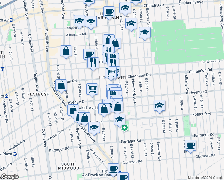 map of restaurants, bars, coffee shops, grocery stores, and more near in Brooklyn