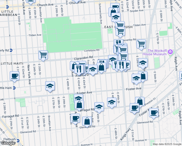 map of restaurants, bars, coffee shops, grocery stores, and more near in Brooklyn
