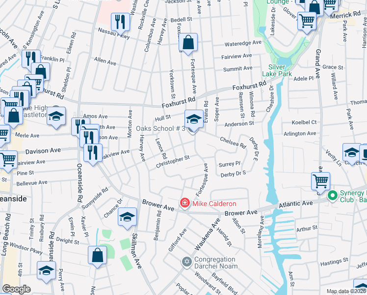 map of restaurants, bars, coffee shops, grocery stores, and more near 418 Oceanside Parkway in Oceanside