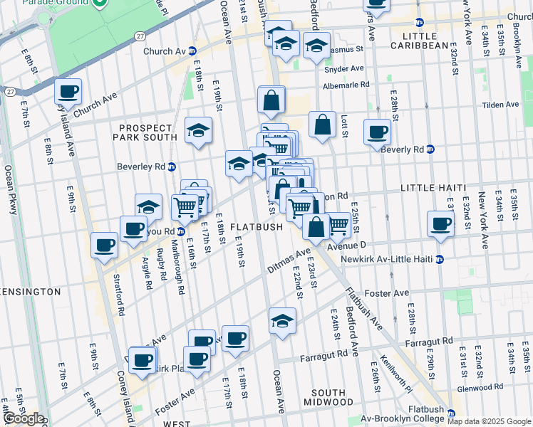 map of restaurants, bars, coffee shops, grocery stores, and more near in Brooklyn
