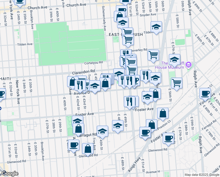 map of restaurants, bars, coffee shops, grocery stores, and more near in Brooklyn