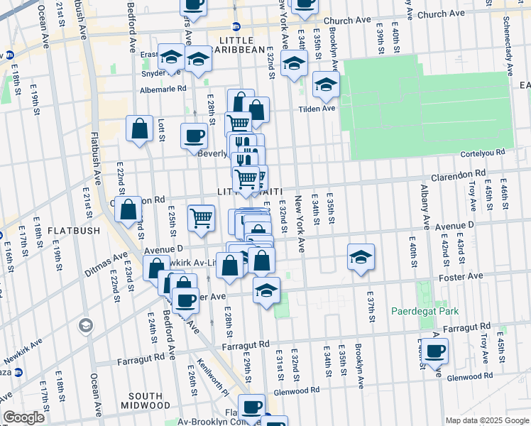 map of restaurants, bars, coffee shops, grocery stores, and more near in Brooklyn