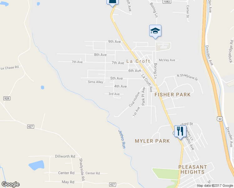 map of restaurants, bars, coffee shops, grocery stores, and more near 594 3rd Avenue in East Liverpool