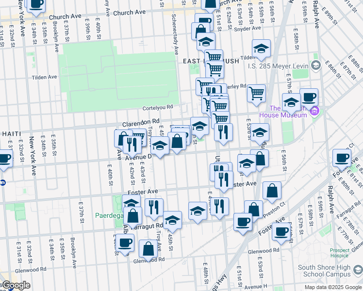 map of restaurants, bars, coffee shops, grocery stores, and more near in Brooklyn