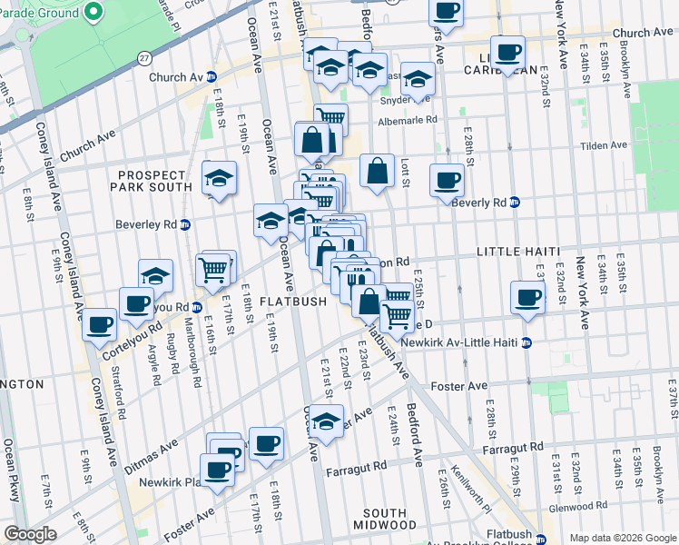map of restaurants, bars, coffee shops, grocery stores, and more near in Brooklyn