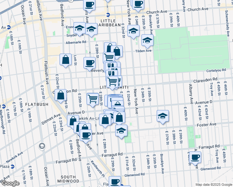 map of restaurants, bars, coffee shops, grocery stores, and more near in Brooklyn