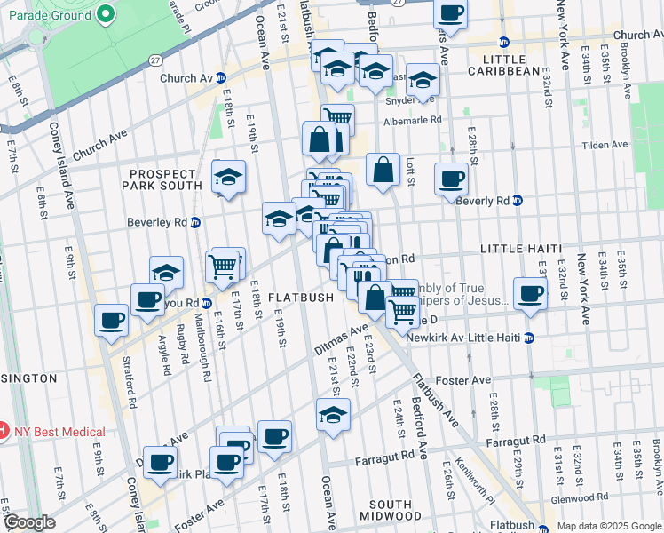 map of restaurants, bars, coffee shops, grocery stores, and more near in Brooklyn