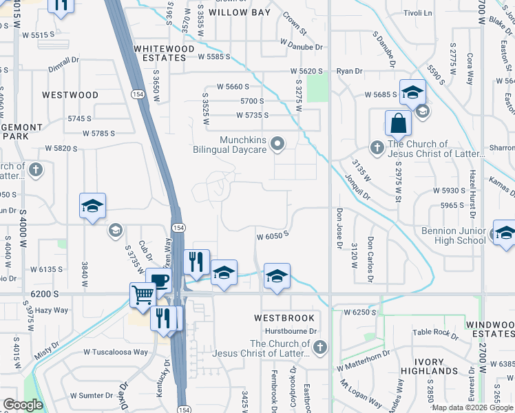 map of restaurants, bars, coffee shops, grocery stores, and more near in Taylorsville