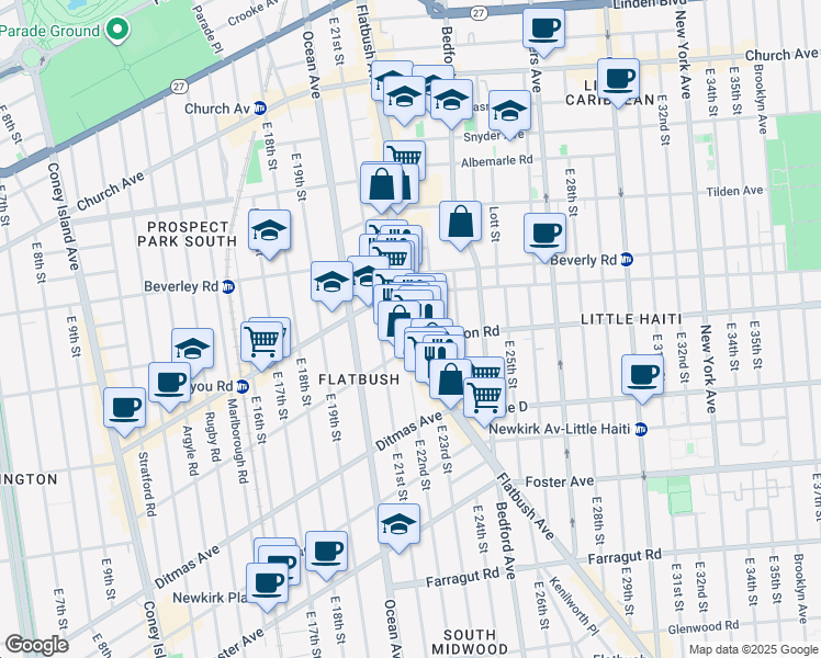 map of restaurants, bars, coffee shops, grocery stores, and more near in Brooklyn