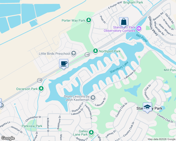 map of restaurants, bars, coffee shops, grocery stores, and more near 170 Lakeview Drive in Stansbury Park