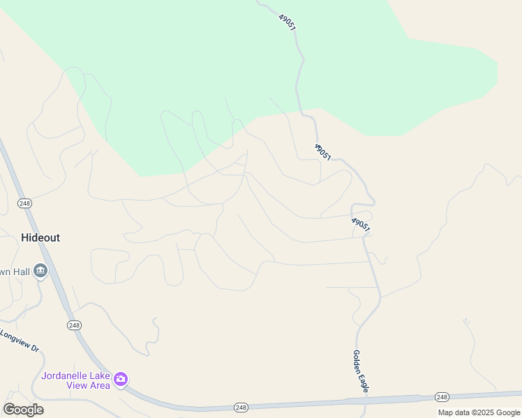 map of restaurants, bars, coffee shops, grocery stores, and more near 2002 East Outlaw Road in Hideout