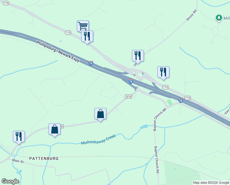 map of restaurants, bars, coffee shops, grocery stores, and more near 728 Marudy Drive in Union Township