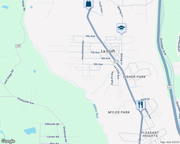 map of restaurants, bars, coffee shops, grocery stores, and more near 594 3rd Avenue in East Liverpool