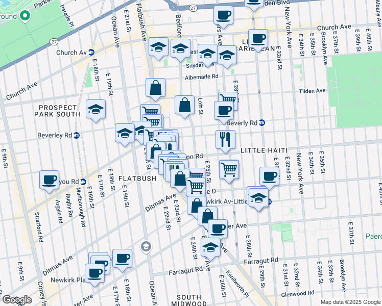map of restaurants, bars, coffee shops, grocery stores, and more near in Brooklyn