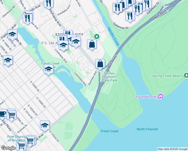 map of restaurants, bars, coffee shops, grocery stores, and more near in Brooklyn
