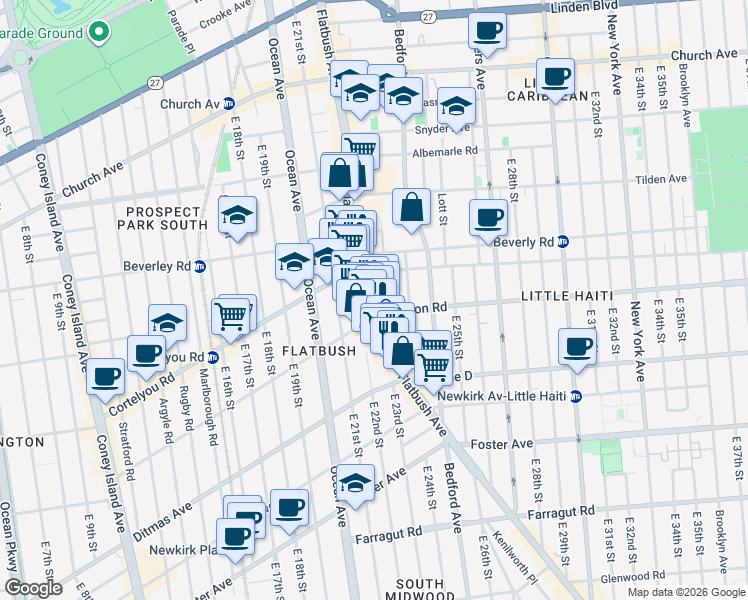 map of restaurants, bars, coffee shops, grocery stores, and more near in Brooklyn