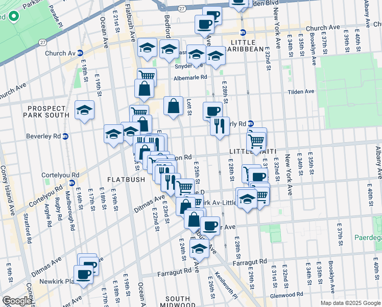 map of restaurants, bars, coffee shops, grocery stores, and more near in Brooklyn