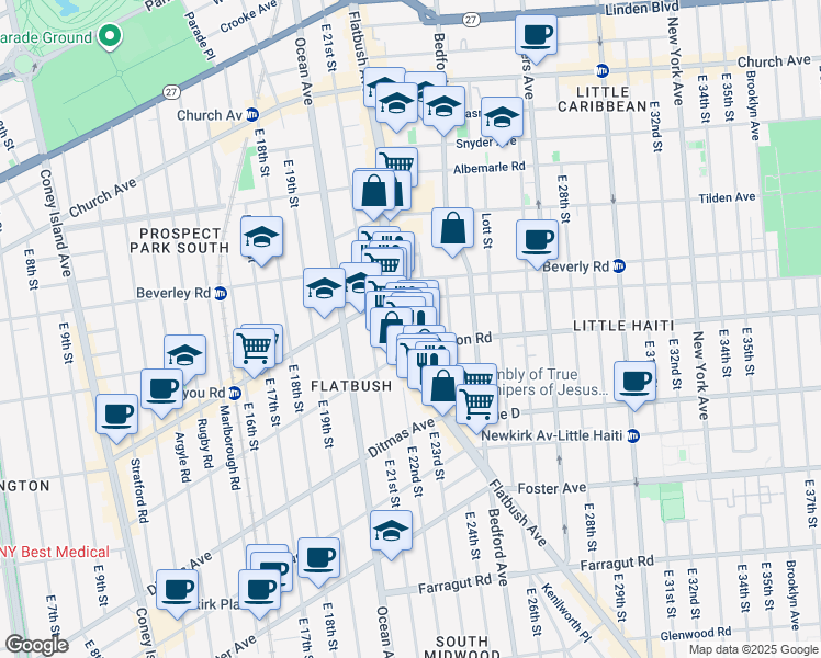 map of restaurants, bars, coffee shops, grocery stores, and more near in Brooklyn