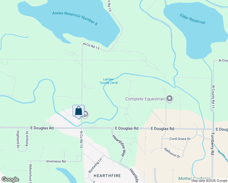 map of restaurants, bars, coffee shops, grocery stores, and more near 4099 Trouble Trail in Fort Collins