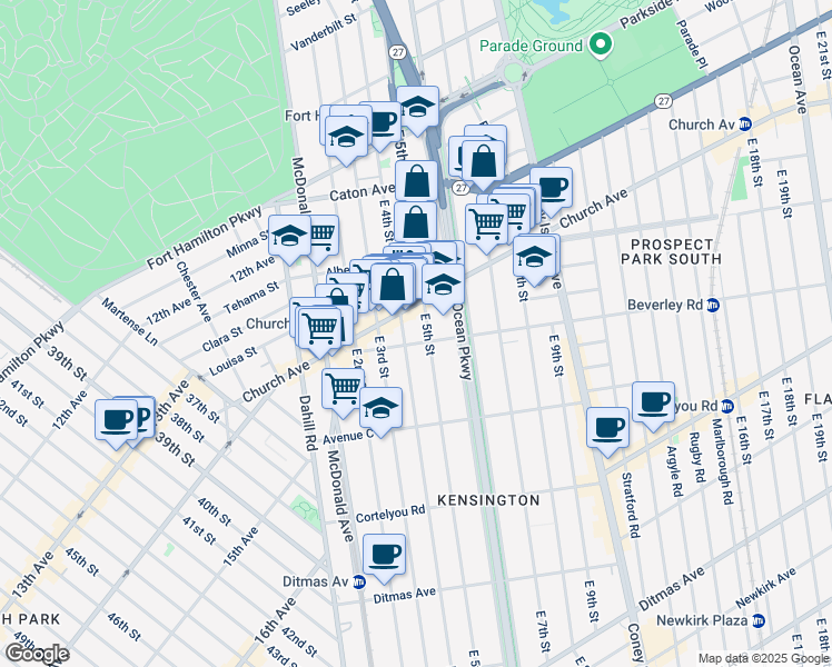 map of restaurants, bars, coffee shops, grocery stores, and more near in Brooklyn