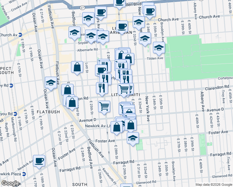 map of restaurants, bars, coffee shops, grocery stores, and more near in Brooklyn