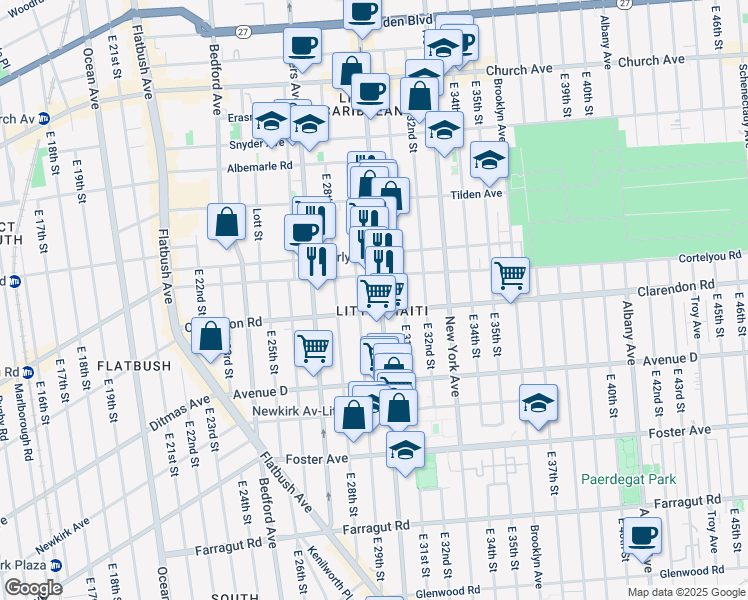 map of restaurants, bars, coffee shops, grocery stores, and more near in Brooklyn