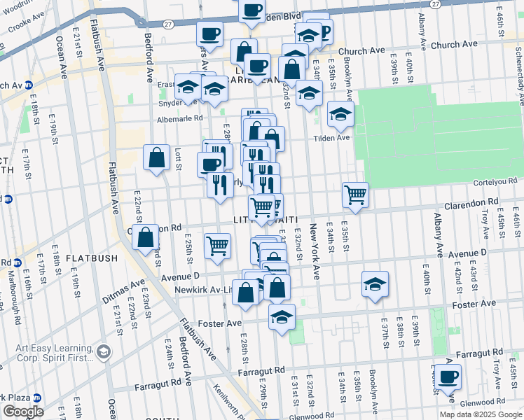 map of restaurants, bars, coffee shops, grocery stores, and more near in Brooklyn