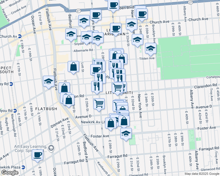 map of restaurants, bars, coffee shops, grocery stores, and more near in Brooklyn