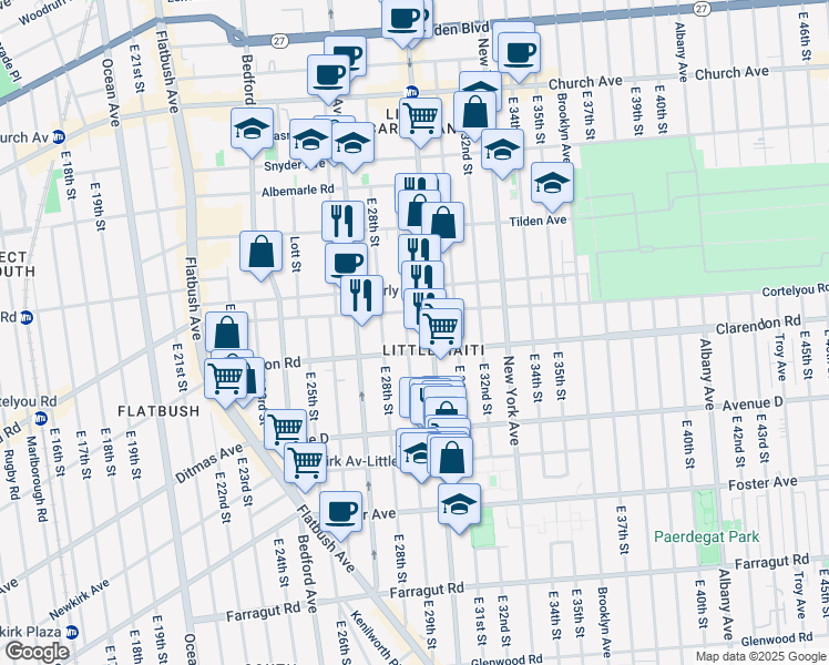 map of restaurants, bars, coffee shops, grocery stores, and more near in Brooklyn
