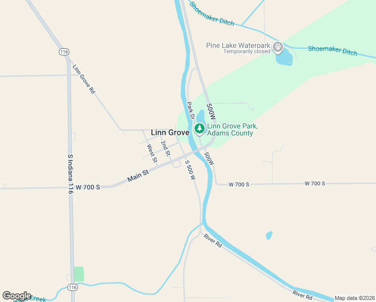 map of restaurants, bars, coffee shops, grocery stores, and more near 6845 Water Street in Linn Grove