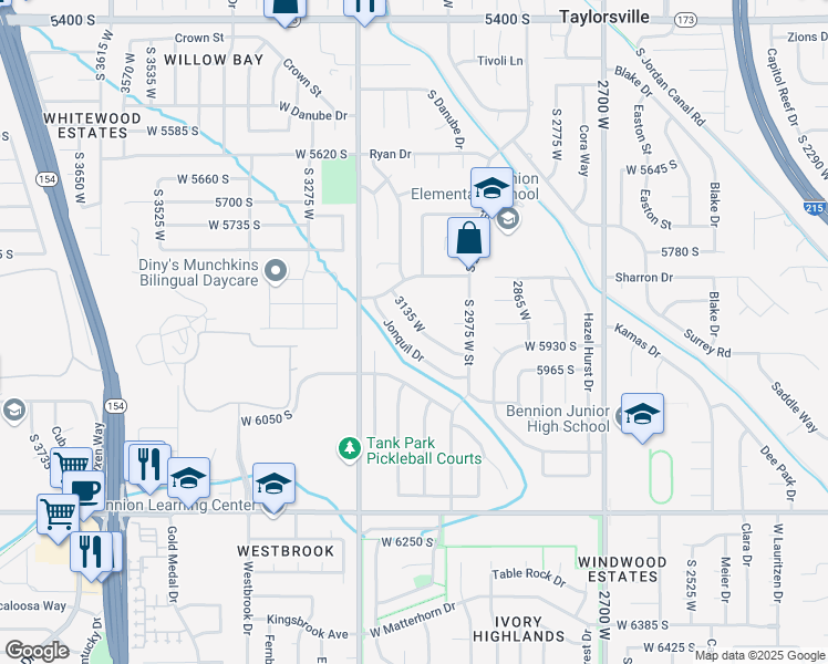 map of restaurants, bars, coffee shops, grocery stores, and more near 5904 Rosa Vista Drive in Salt Lake City