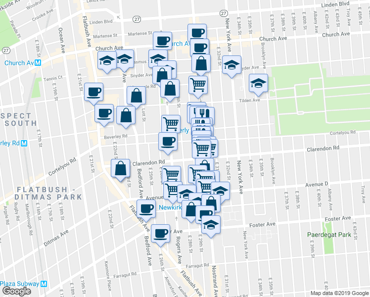 map of restaurants, bars, coffee shops, grocery stores, and more near in Brooklyn