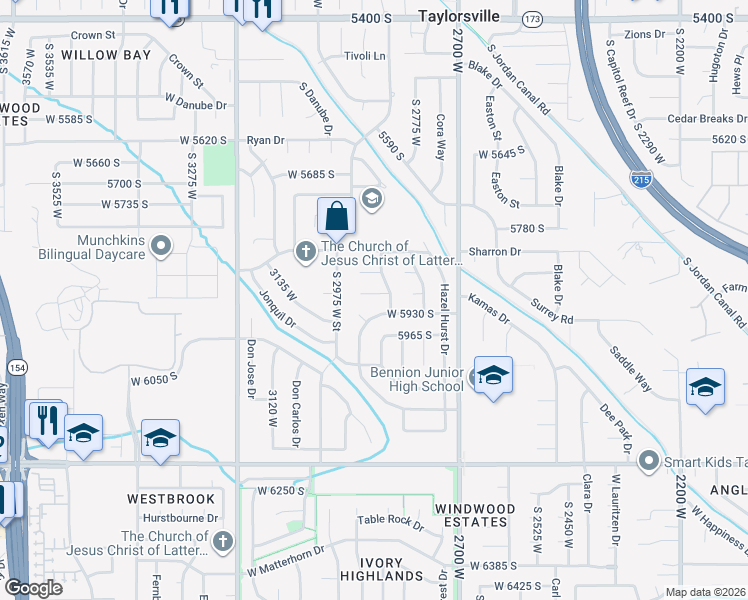map of restaurants, bars, coffee shops, grocery stores, and more near 2897 Curry Circle in Salt Lake City