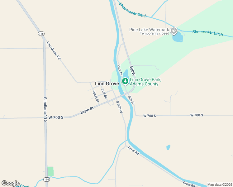 map of restaurants, bars, coffee shops, grocery stores, and more near 6845 Water Street in Linn Grove