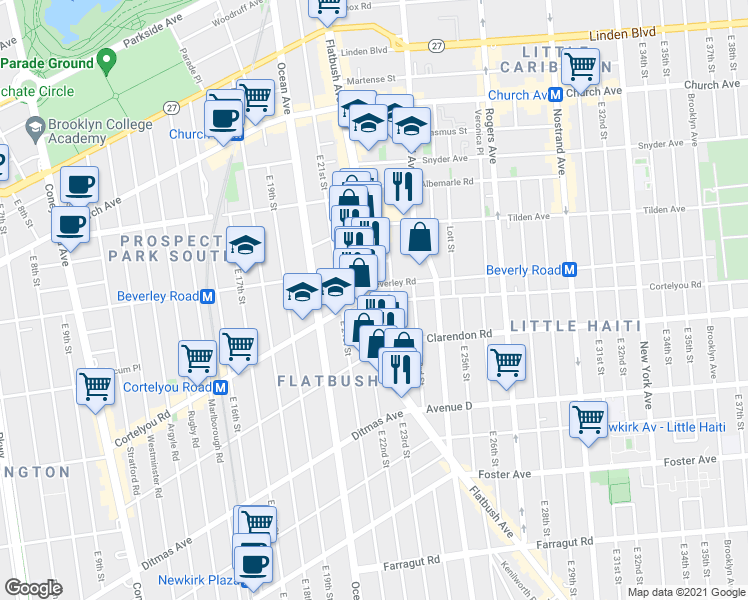 map of restaurants, bars, coffee shops, grocery stores, and more near in Brooklyn