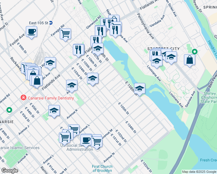 map of restaurants, bars, coffee shops, grocery stores, and more near in Brooklyn