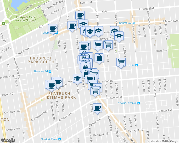 map of restaurants, bars, coffee shops, grocery stores, and more near in Brooklyn