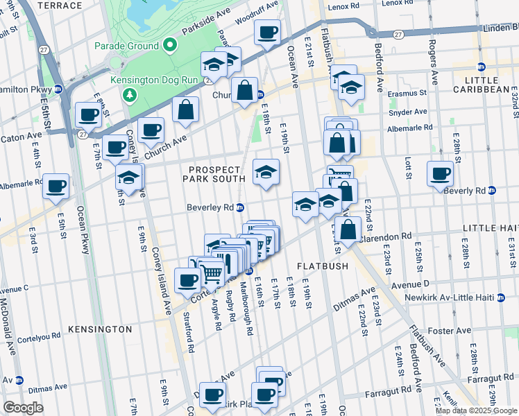 map of restaurants, bars, coffee shops, grocery stores, and more near in Brooklyn