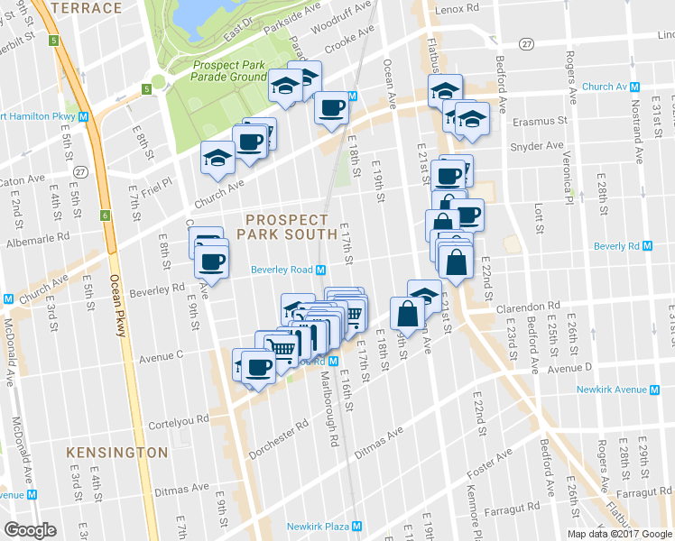 map of restaurants, bars, coffee shops, grocery stores, and more near in Brooklyn