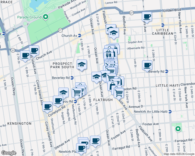 map of restaurants, bars, coffee shops, grocery stores, and more near in Brooklyn