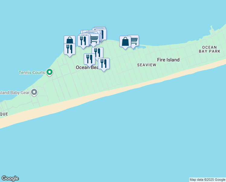 map of restaurants, bars, coffee shops, grocery stores, and more near 664 Ocean Breeze in Ocean Beach