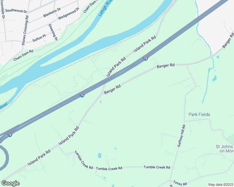 map of restaurants, bars, coffee shops, grocery stores, and more near 1010 Berger Road in Northampton County