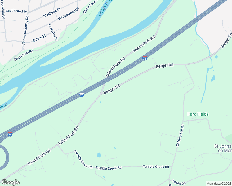 map of restaurants, bars, coffee shops, grocery stores, and more near 1010 Berger Road in Northampton County